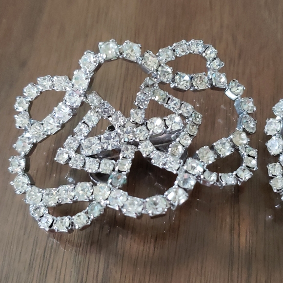 Vintage Musi Rhinestone Shoe Buckles - Picture 2 of 5